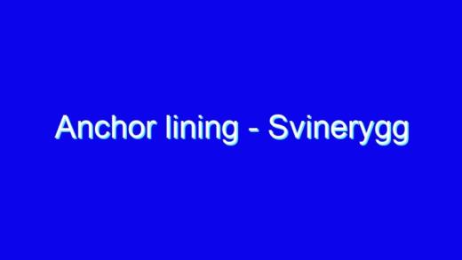 Anchor lining – Svinerygg
